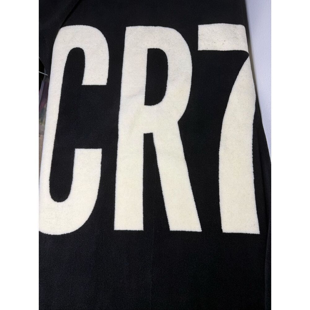 Elite Team Cristiano Ronaldo 7 Fleece Blanket Black Cream Made in USA 49” X 58”